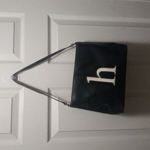 Y2K Initial Letter H Handbag Purse Black Vintage